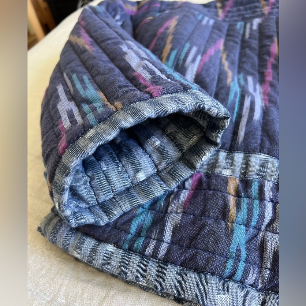 NWT MOTHER Dreamweaver Quilted Jacket Artist in Residence Blue Multi Size Small - Picture 6 of 12